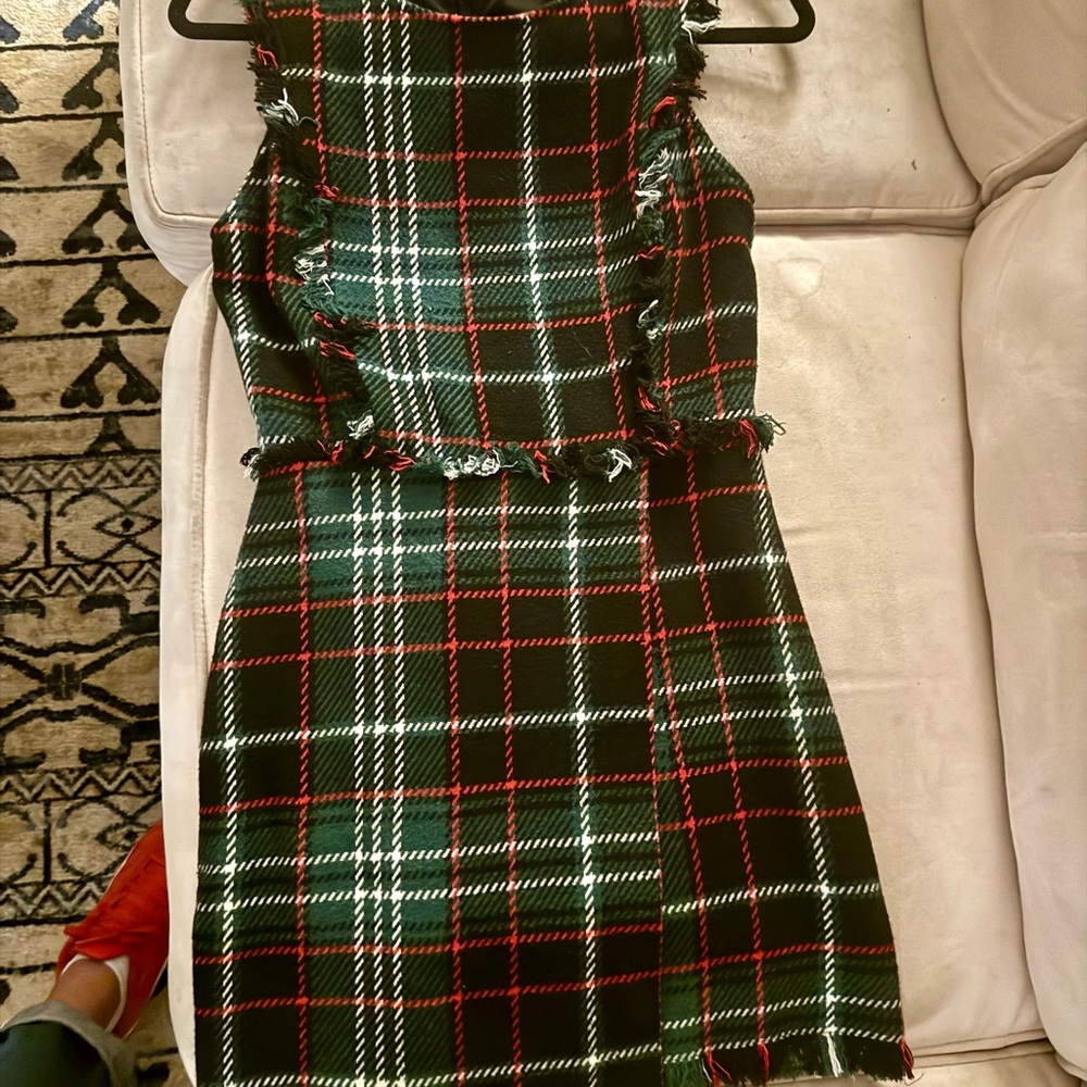 Gianni Bini Green Red Plaid Dress - Picture 2 of 10
